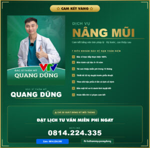 Gói Cam Kết Vàng Nâng Mũi Cùng Bác Sĩ Quang Dũng